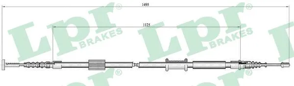 Cable Pull, parking brake (C1448B)