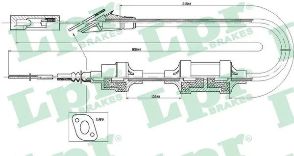 Cable Pull, clutch control (C0407C)