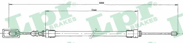 Cable Pull, parking brake (C0625B)