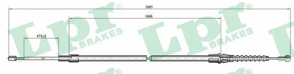Cable Pull, parking brake (C1444B)