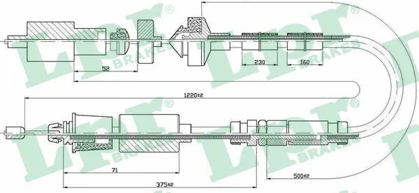 Cable Pull, clutch control (C0503C)