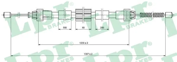 Cable Pull, parking brake (C0468B)