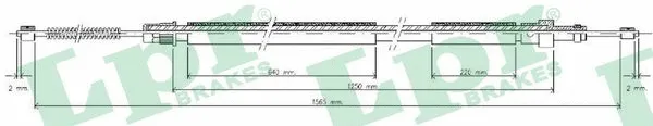 Cable Pull, parking brake (C0617B)
