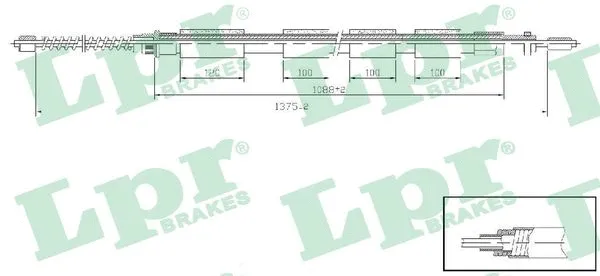 Cable Pull, parking brake (C0610B)