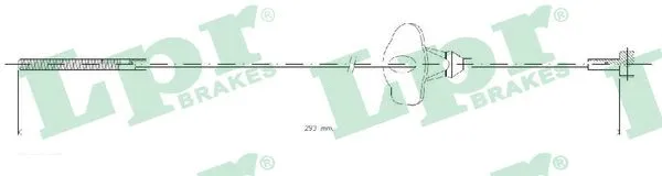 Cable Pull, parking brake (C1691B)