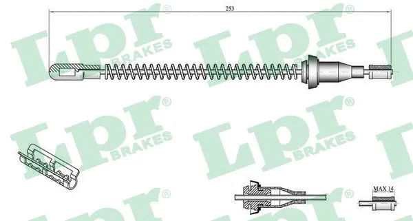 Cable Pull, parking brake (C0556B)