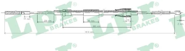 Cable Pull, parking brake (C0962B)