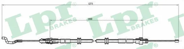 Cable Pull, parking brake (C1039B)