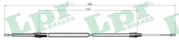 Cable Pull, parking brake (C0001B)