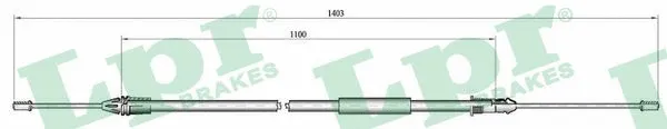 Cable Pull, parking brake (C1002B)