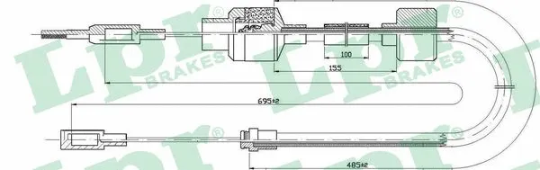 Cable Pull, clutch control (C0522C)