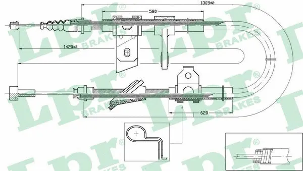 Cable Pull, parking brake (C0021B)