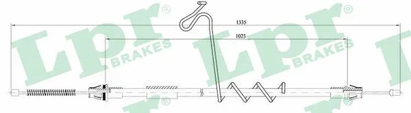 Cable Pull, parking brake (C0286B)