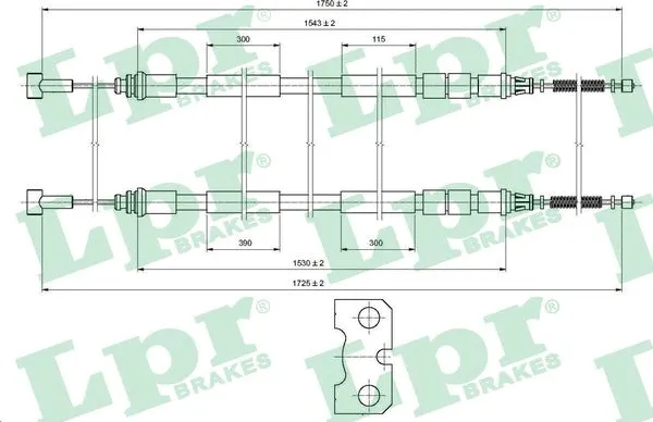 Cable Pull, parking brake (C0232B)