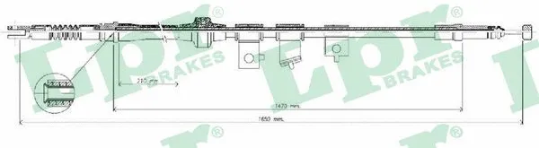 Cable Pull, parking brake (C1294B)