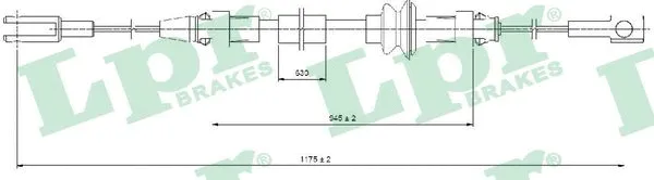 Cable Pull, parking brake (C0368B)