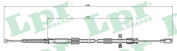 Cable Pull, parking brake (C0050B)