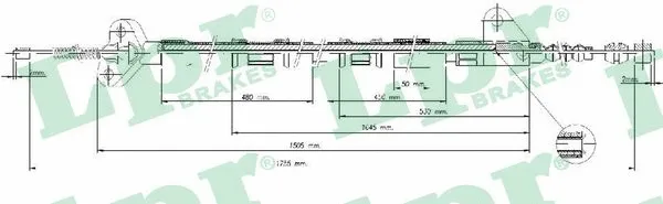 Cable Pull, parking brake (C0847B)