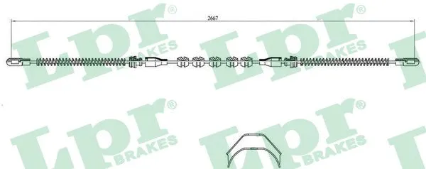 Cable Pull, parking brake (C0530B)