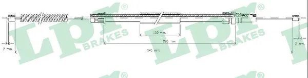 Cable Pull, parking brake (C0629B)