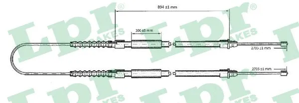 Cable Pull, parking brake (C0174B)