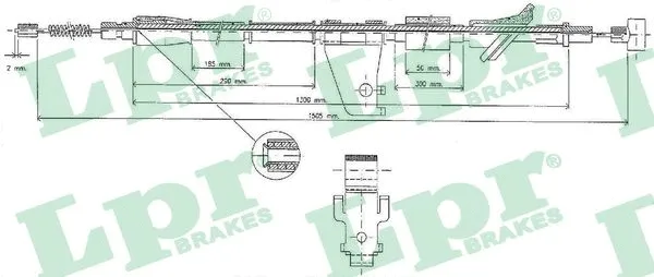 Cable Pull, parking brake (C0527B)