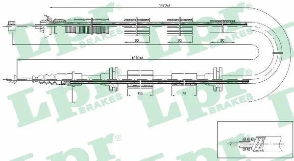 Cable Pull, parking brake (C0206B)