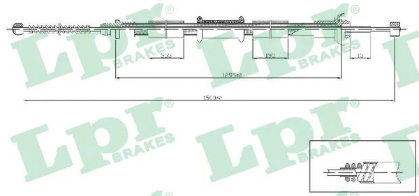 Cable Pull, parking brake (C0653B)