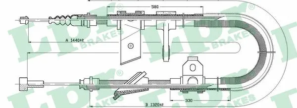 Cable Pull, parking brake (C0022B)