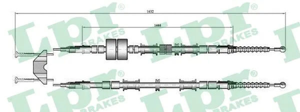 Cable Pull, parking brake (C0652B)