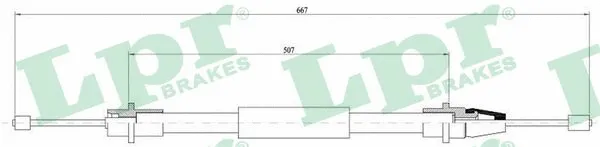 Cable Pull, parking brake (C0637B)