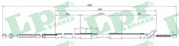 Cable Pull, parking brake (C0873B)
