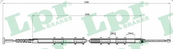 Cable Pull, parking brake (C0188B)