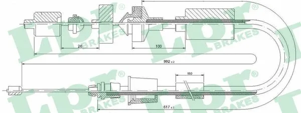Cable Pull, clutch control (C0202C)