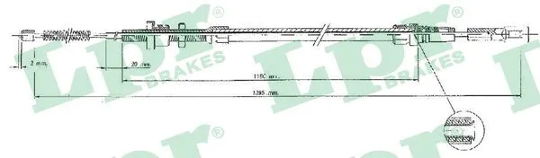 Cable Pull, parking brake (C0091B)