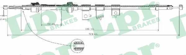 Cable Pull, parking brake (C1293B)