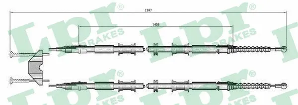 Cable Pull, parking brake (C0549B)