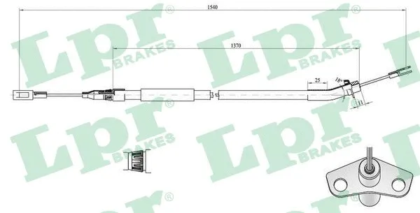 Cable Pull, parking brake (C0442B)