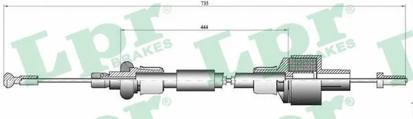 Cable Pull, clutch control (C0080C)