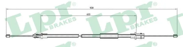 Cable Pull, parking brake (C0798B)