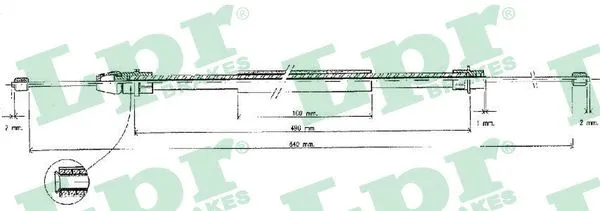 Cable Pull, parking brake (C0630B)