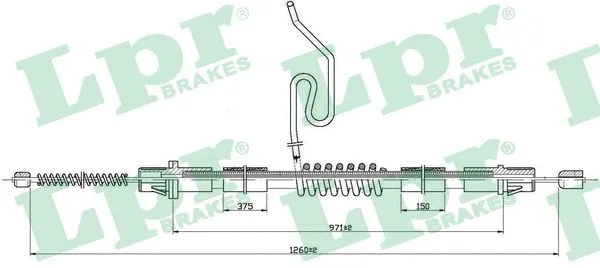Cable Pull, parking brake (C0288B)