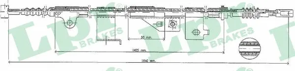 Cable Pull, parking brake (C0499B)