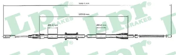 Cable Pull, parking brake (C0038B)