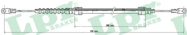 Cable Pull, parking brake (C0909B)