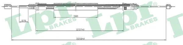 Cable Pull, parking brake (C0704B)