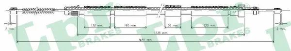 Cable Pull, parking brake (C0618B)