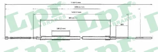 Cable Pull, parking brake (C0955B)
