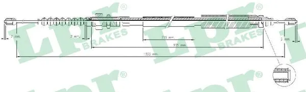 Cable Pull, parking brake (C0116B)
