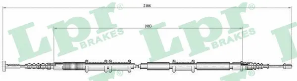 Cable Pull, parking brake (C0473B)